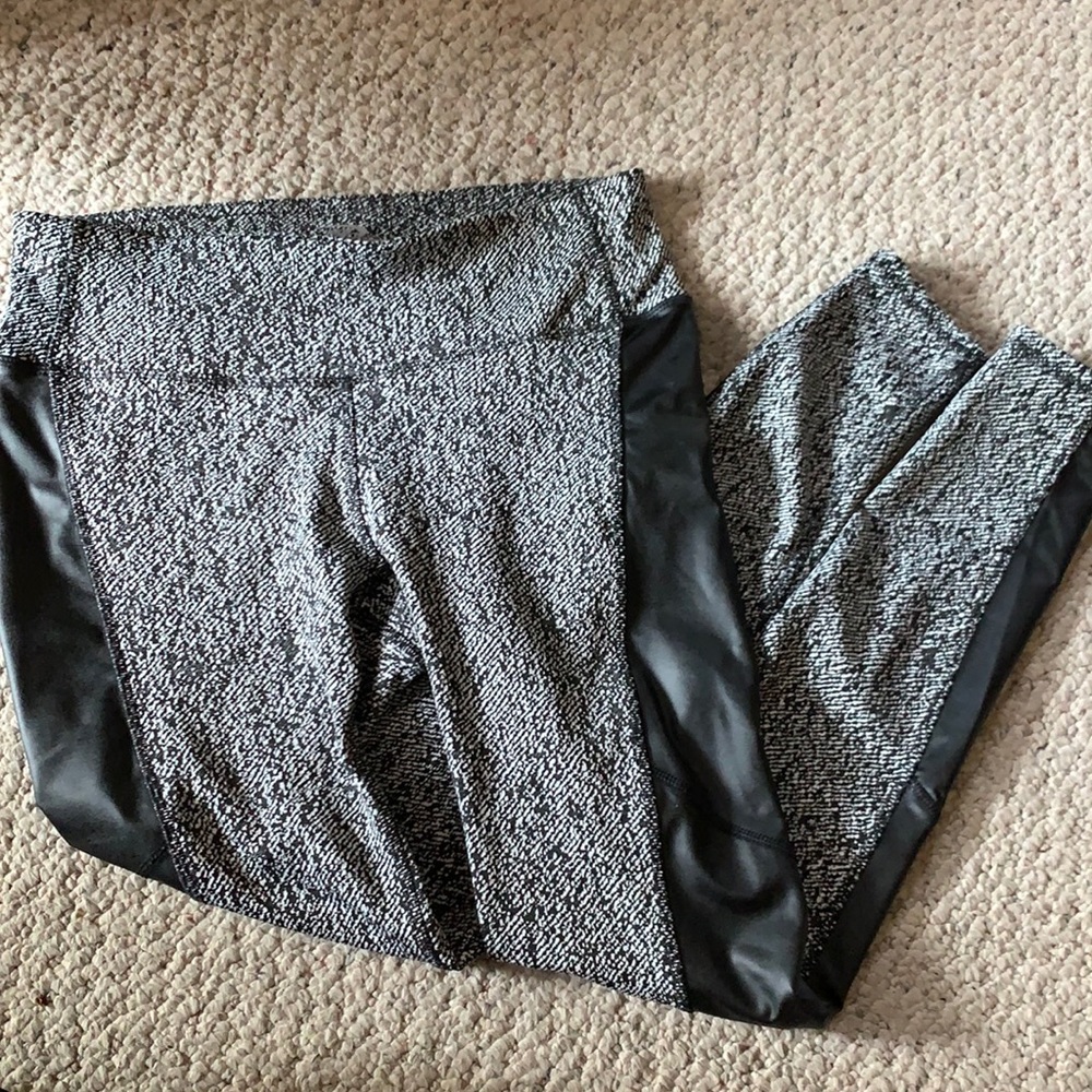 Black pleather leggings